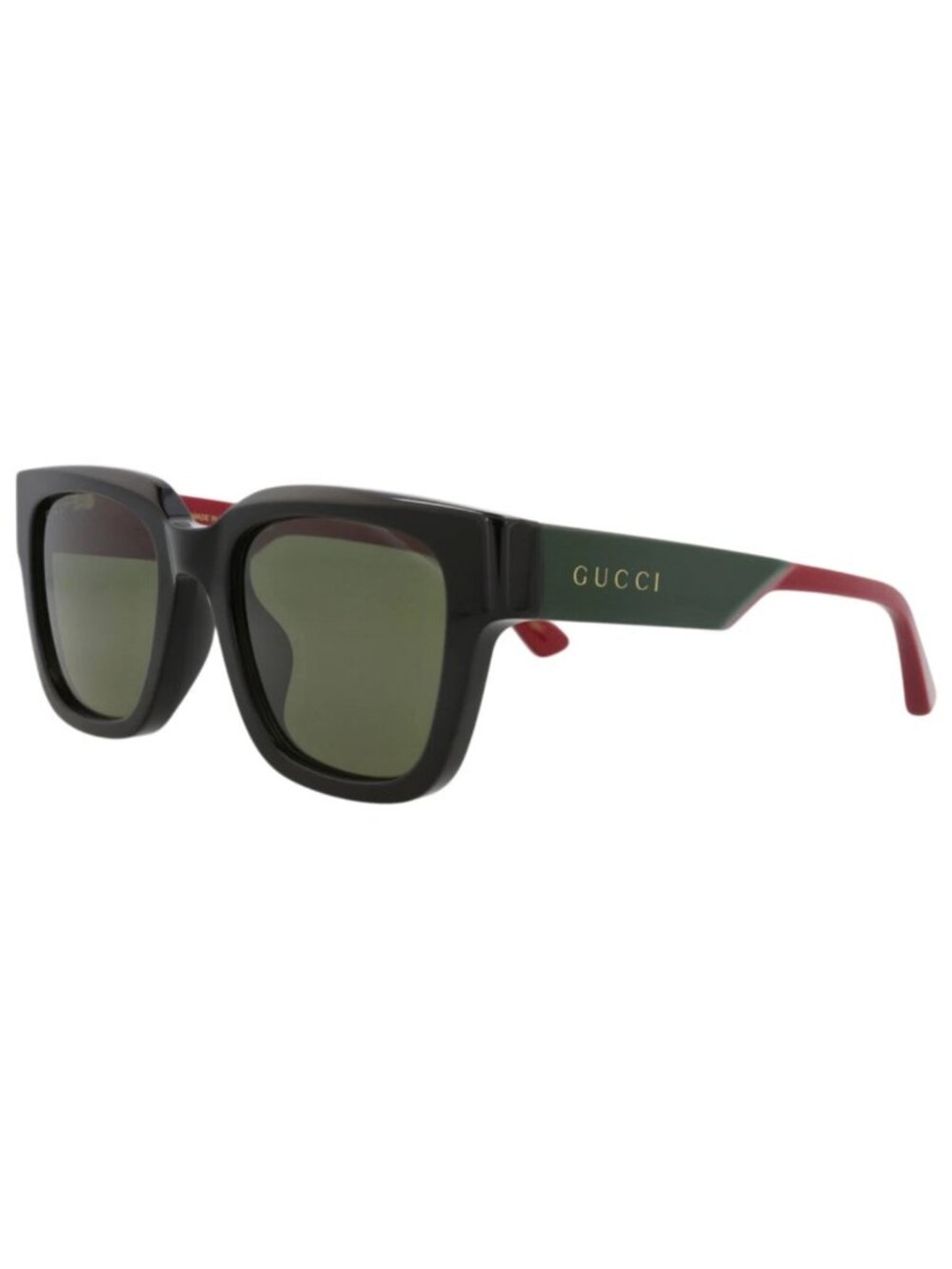 New Gucci Women's Sunglasses Square Rectangle Recycled Acetate Frame Mens Black
